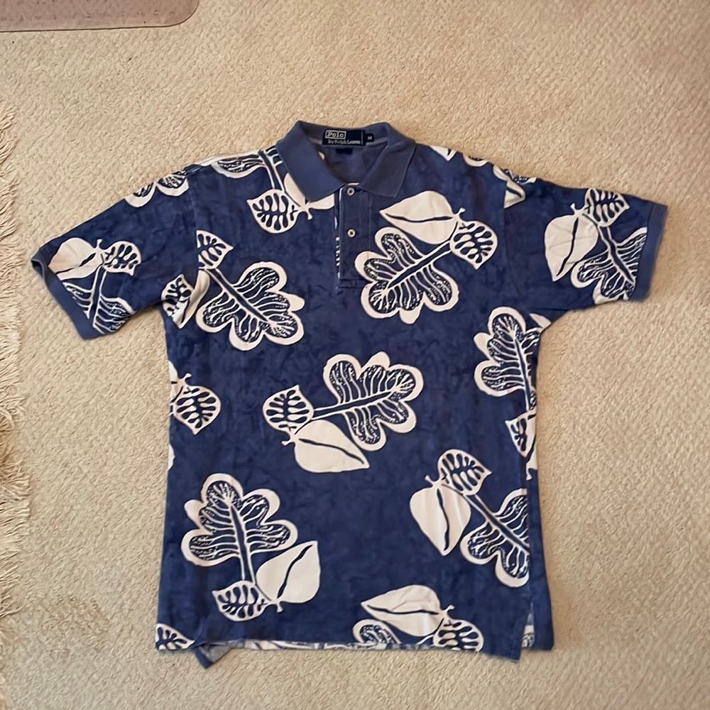 Vintage Ralph Lauren colorful collared knit shit